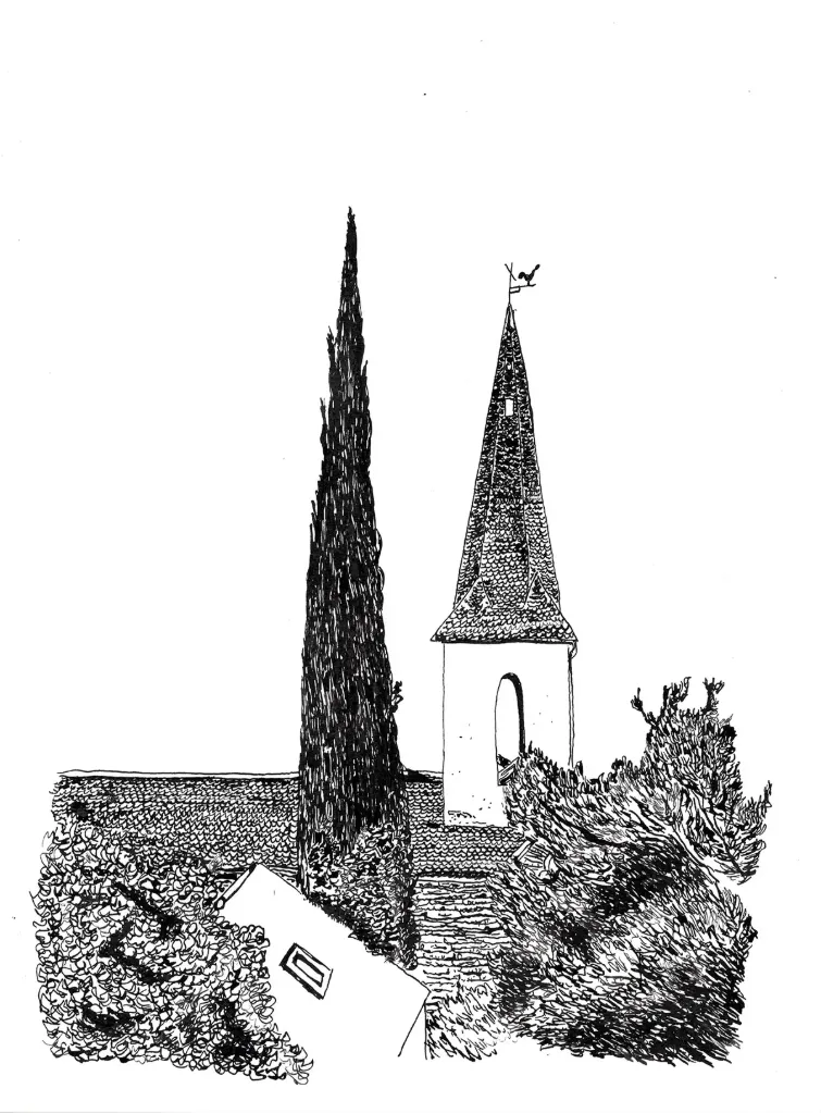 Clocher cyprès